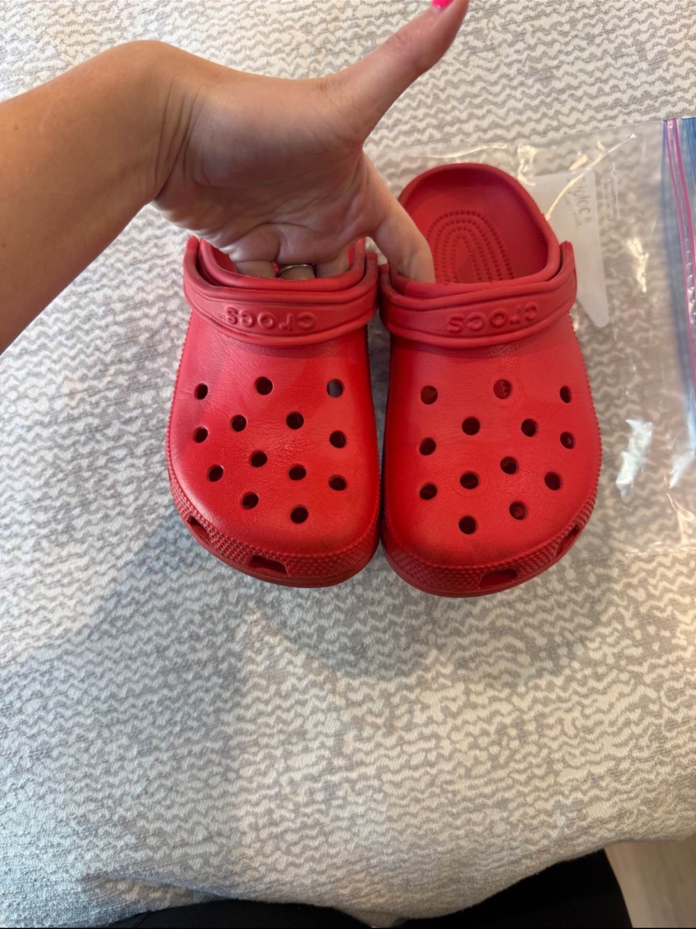 CROCS Kids Classic Clog in Red Boys size 5